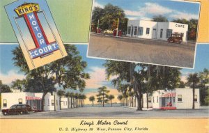 Panama City Florida multi-views King's Motor Court linen antique pc ZA441283