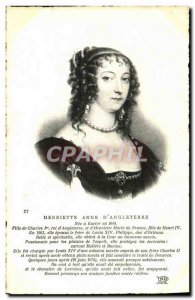 Old Postcard Henriette Anne D & # 39Angleterre Daughter of Charles 1, King & ...