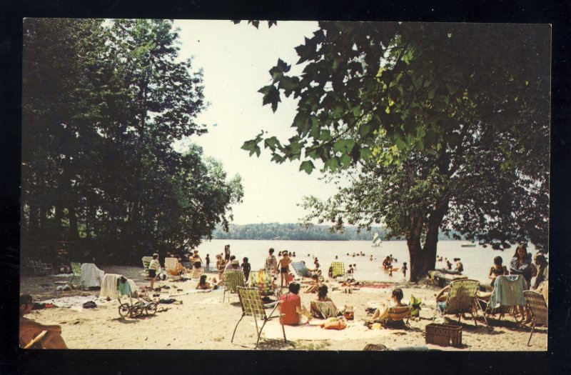 North Windham, Maine/ME Postcard, Sebago Basin Camping Area, Beach Area