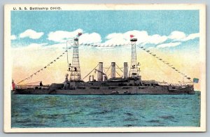 US Navy Battleship USS Ohio    Postcard