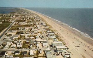 Fenwick Island Beach & Cityscape Looking North Aerial View Delaware DE Postcard