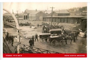 Canada - NS, Halifax. May 6, 1912. Hearses for RMS Titanic Victims. REPRO