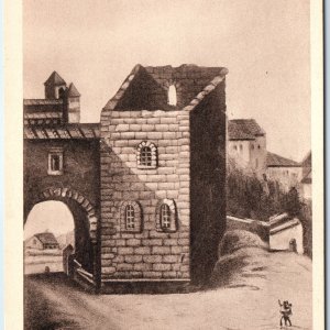 c1910s Pisa, Italy Torre della Fame Art Medieval Stone Tower City Gate 1288 A343