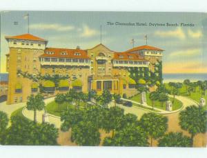 Unused Linen CLARENDON HOTEL Daytona Beach Florida FL hr8081