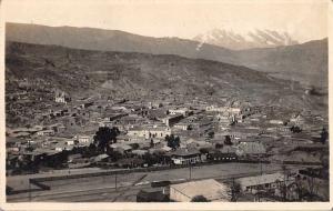 La Paz Bolivia Birds Eye View Real Photo Antique Postcard J80481