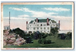 c1910's Residence Of Commodore James Newport Rhode Island RI Antique Postcard