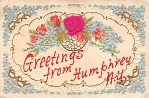 Greetings from Humphrey New York USA D.P.O. , Discontinued Post Office 1908 