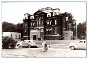 Webster City Iowa IA Postcard RPPC Photo Court House Building Cars c1940's