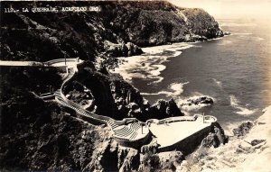 RPPC LA QUEBRADA ACAPULCO MEXICO REAL PHOTO POSTCARD