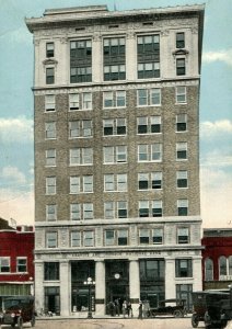 C.1910 Leavitt & Johnson National Bank Building Waterloo Iowa Postcard P94