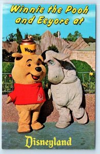 Winnie the Pooh & Eeyore at Disneyland California Postcard
