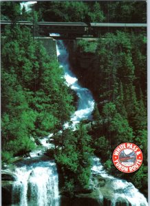 Pitchfork Falls along White Pass and Yukon Route Alaska Postcard