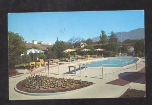 ARCADIA CALIFORNIA EATON'S MOTEL SWIMMING POOL ROUTE 66 VINTAGE POSTCARD