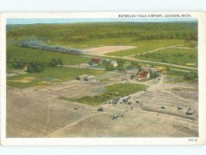 Linen AIRPORT SCENE Jackson Michigan MI E3717