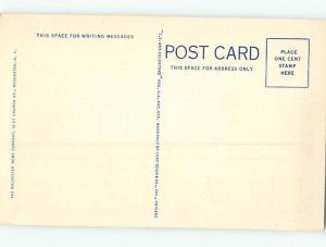 Unused Linen POST OFFICE SCENE Rochester New York NY hs1148@