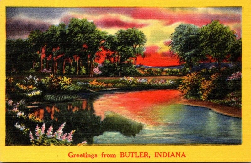 Indiana Greetings From Butler 1957