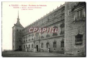 Postcard Old Toledo Alcazar Academy of Infantry Army