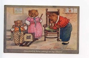 Bears Somebody's Been Sitting in my Chair! Signed Kennedy Postcard