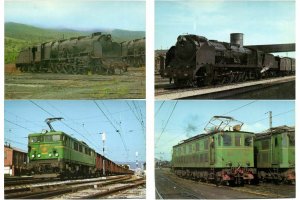 CHEMIN DE FER, LOCOMOTIVES, TRAINS IN BOX 1000 CPM Mostly 1960-1980 (L2401)