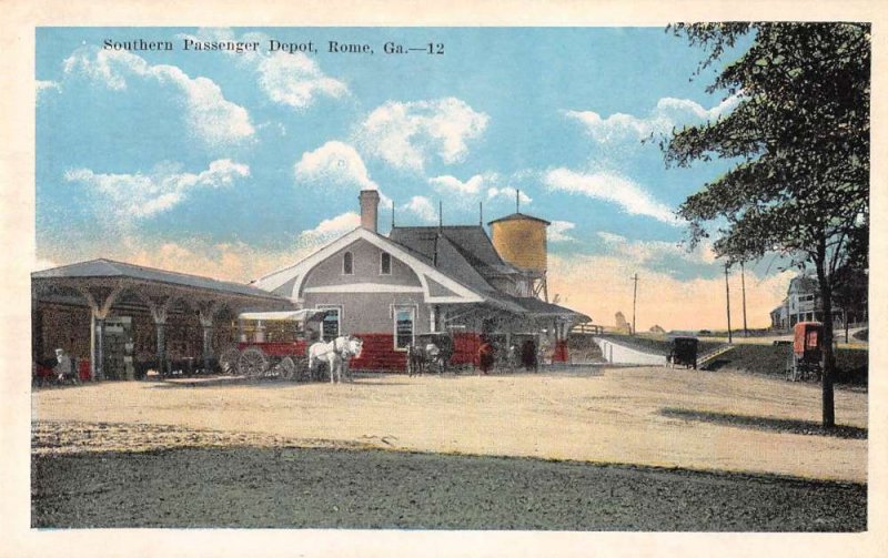 Rome Georgia horse buggy Southern Passenger Depot antique pc ZD549484