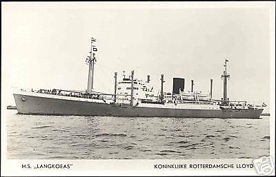 Royal Dutch Lloyd, M.S. Langkoeas (1940s) RPPC