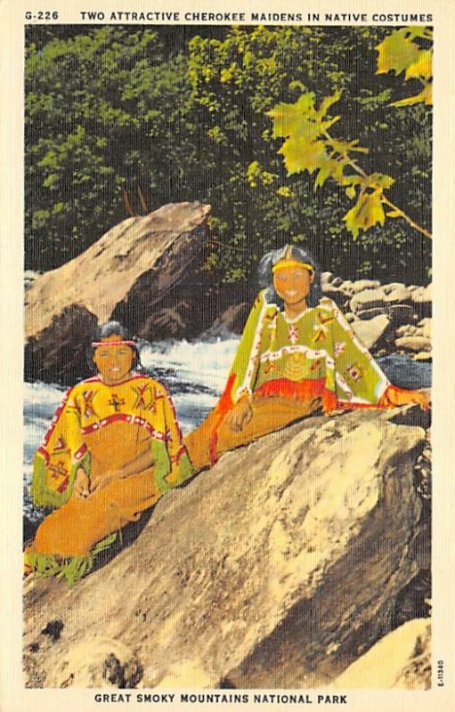 Cherokee Maidens in Native Costumes Great Smoky Mountains National Park, Nort...