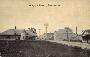 Geneva Indiana G. R. & I. Depot antique pc DD6084