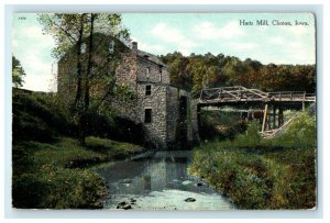 c1910's View Of Harts Mill Clinton Lyons Iowa IA Posted Antique Postcard