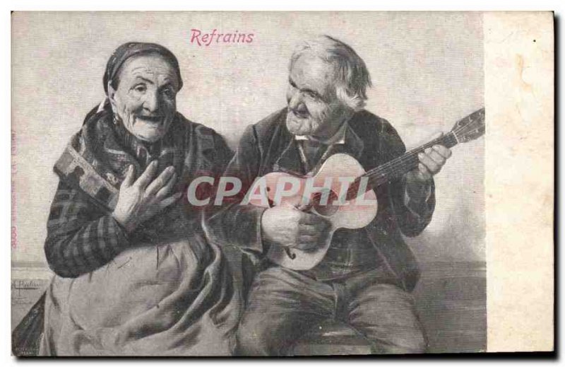 Postcard Old choruses Folklore