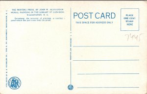Gutenberg Printing Press Evolution of the Book Postcard unused 1915-30s