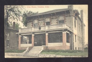 CRESTON IOWA ELKS HOME LODGE BUILDING VINTAGE POSTCARD 1911