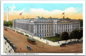 VINTAGE POSTCARD THE UNITED STATES TREASURY BUILDING AT WASHINGTON D.C. c. 1925