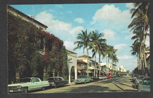 Palm Beach, Florida. Looking East on Famous Worth Ave.    PC