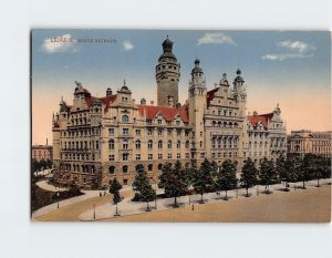 Postcard Neues Rathaus, Leipzig, Germany