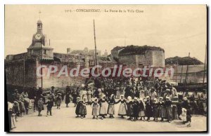 Old Postcard Concarneau La Porte City Close