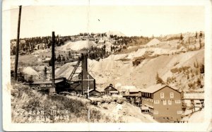 1930s Cresson Mine & Bull Hill Cripple Creek CO Real Photo Postcard