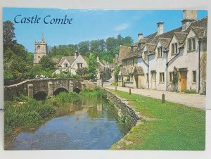 Castle Combe Bridge Wiltshire UK Vintage Postcard