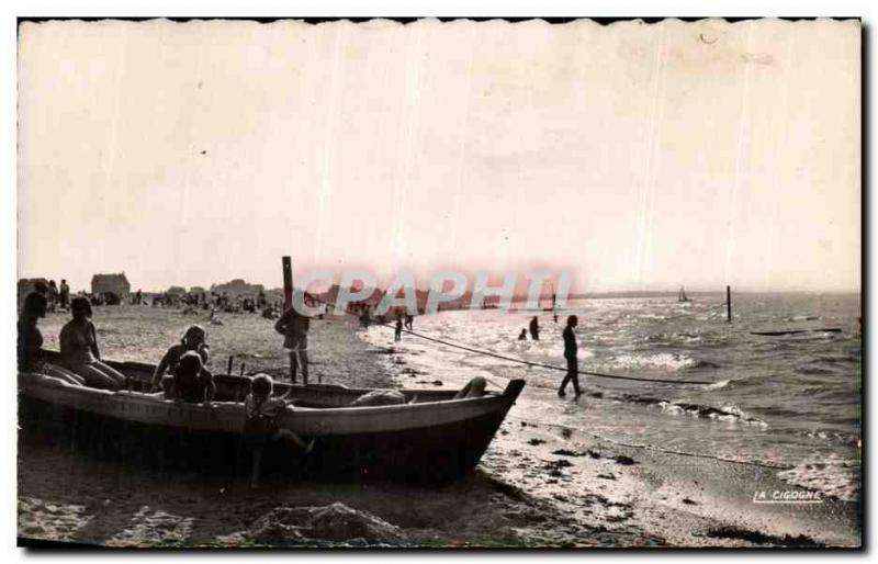 Old Postcard Ouistreham Riva Bella Beach