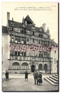 Postcard Paray Monial Old City Hall Historic Monument Renaissance