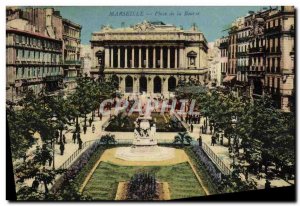 Old Postcard Marseille Place de la Bourse