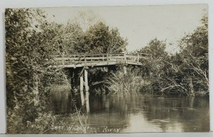 South Dakota Big Stone City Rustic Bridge over Whetstone River Postcard N19