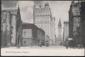 America Postcard - Broad Street North From Spruce, Philadelphia  MB2323