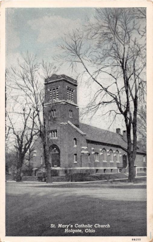 HOLGATE OHIO ST MARY'S CATHOLIC CHURCH POSTCARD 1910s