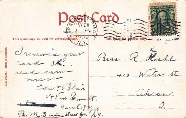 Canfield's Club House - Saratoga Springs NY, New York - pm 1909 - DB