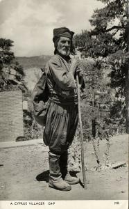 cyprus, Old Villager, Costumes (1954) RPPC Postcard