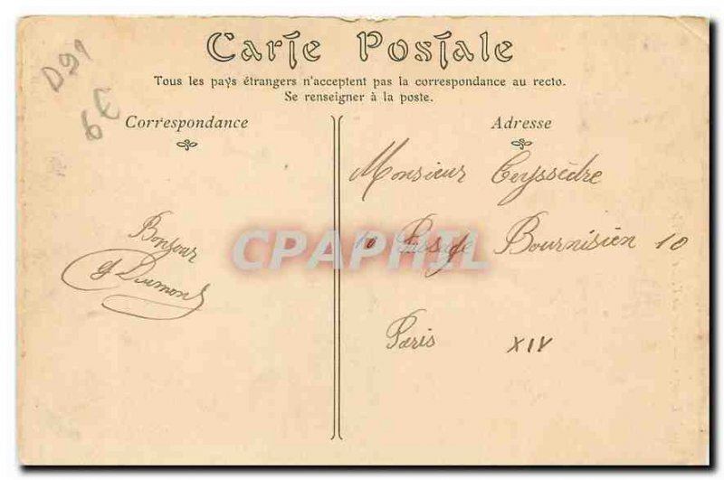 Old Postcard Etampes Tower City Hotel