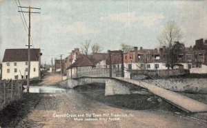 CARROLL CREEK AND OLD TOWN MILL FREDERICK MARYLAND CIVIL WAR POSTCARD (1911)