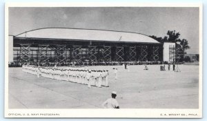 2 Postcards TRENTON, NJ ~ Navy Commissioning Ceremony MERCER FIELD 1943 WWII Era