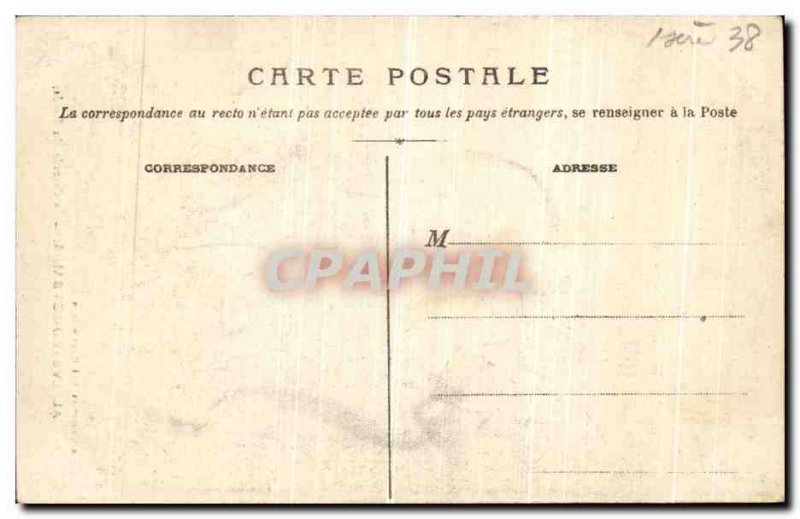 Old Postcard Allevard Les Bains waterfall Breda