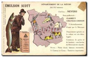 Old Postcard Emulsion Scott Department Nievre Nevers Clamecy Chateau-Chinon